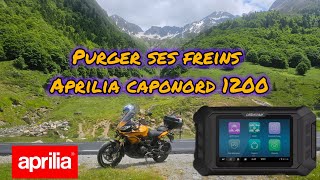 PURGER SES FREINS  APRILIA CAPONORD DORSODURO 1200 [upl. by Acirehs]