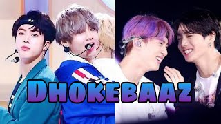 Taejinkook Tum toh Dhokebaaz ho fmv💜Taejinkook Hindi romantic song editRequested videobtsviral [upl. by Ikceb]