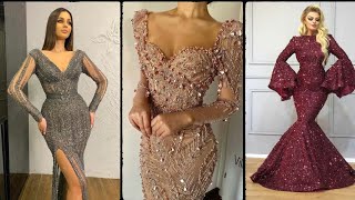 Long Sleeve Sexy Evening Dresses Designs For Women  Women Fashion  womenfashionaddiction [upl. by Moneta616]