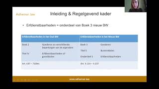 Erfdienstbaarheden in het nieuwe goederenrecht nieuwigheden en evoluties [upl. by Amena]