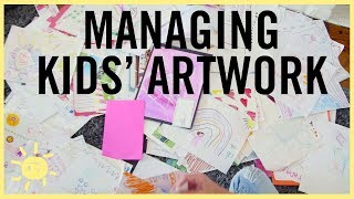 ORGANIZE  Managing Kids Artwork Fool Proof System [upl. by Jorgan897]