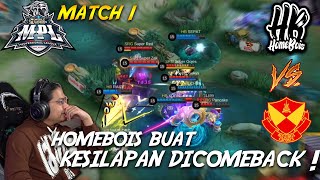 HOMEBOIS VS SELANGOR RED GIANTS MATCH 1 MPL MY S12 [upl. by Oirotciv]