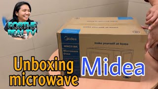 UNBOXING MIDEA MICROWAVE MMC21BK  MICROWAVE MIDEA biizii3061 [upl. by Nlocnil]