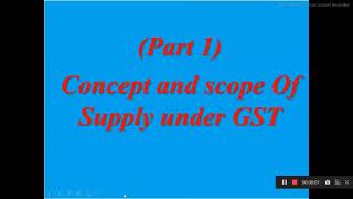 Part 1 Concept of supply under GST  Taxable event  Indirect taxation [upl. by Labannah919]