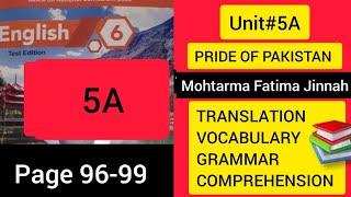 Unit 52 A Mohtarma Fatima Jinnah Translation amp Solved Exercise  Class 6th English Kpk Board [upl. by Plantagenet]