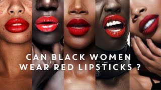 5 TOP Red Lipsticks for Black Women  Pelle Scura  Dark Skin Edition ♡ [upl. by Korie]