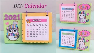 How to make Calendar at home  DIY Calendar 2021  Paper Calendar Ideas  Art and Craft with Paper [upl. by Ecirbaf]