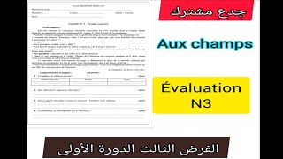 tronc commun جدع مشترك علوم وآداب évaluation N3 aux champs الفرض التاني الدورة الأولى [upl. by Marguerita76]