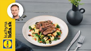 Steak v teriyaki marináde s pakchoi a ananásom  Marcel Ihnačák  Kuchyňa Lidla [upl. by Elsy]