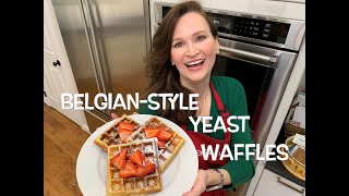 How To Make Belgian Waffles Light Crispy On The Outside Creamy On The Inside Made With Yeast [upl. by Rhonda453]