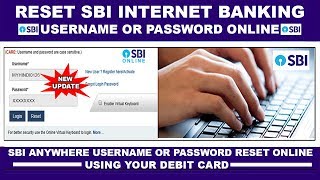 How to reset SBI Internet banking username amp password  New update 2019 [upl. by Yedoc]