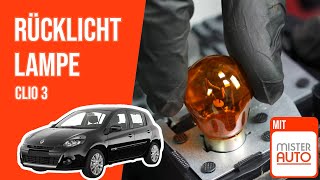 Wie Clio 3 Rücklicht Lampe wechseln 💡 [upl. by Anaeli987]