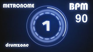 드럼존 메트로놈 90 BPM  Metronome  Click amp Voice  1 hour [upl. by Narual]