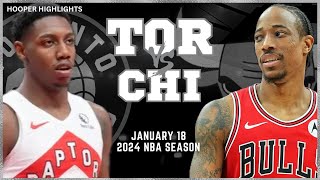 Toronto Raptors vs Chicago Bulls Full Game Highlights  Jan 18  2024 NBA Season [upl. by Vivie802]