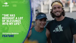 Tsitsipas amp Badosa  Superstar Couple  2024 US Open [upl. by Nylodnewg251]