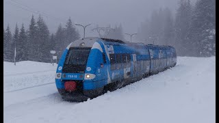 Des trains dans la neige du Lioran 2324 Janvier 2021 [upl. by Ybur566]