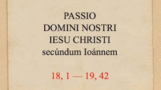 TQ66  PASSIO DOMINI NOSTRI IESU CHRISTI secundum Ioannem [upl. by Line]