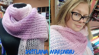 Sciarpa ai ferri calda e soffice con fiori 🧣🧶🌸 Facilissima [upl. by Seuguh]