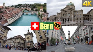 Walking through the Old City of Bern Switzerland in 4K [upl. by Llahsram]