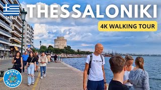 THESSALONIKI Greece Walking Tour 4K UHD 2023 [upl. by Ierdna]