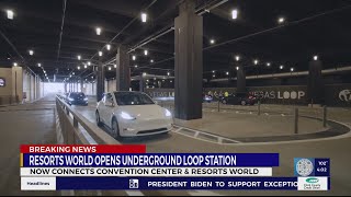 Resorts World opens underground Boring Company Tesla tunnel [upl. by Krug]