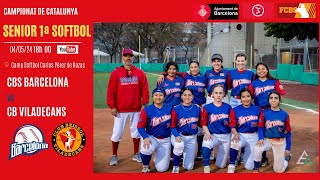 2024 0405 18h 30 CCAT 1ª Div Softbol CBS Barcelona  CB Viladecans [upl. by Ecnerret]