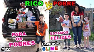 RICO VS POBRE FAZENDO AMOEBA  SLIME 82 [upl. by Letha]