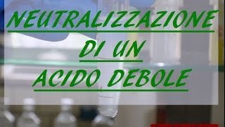 Neutralizzazione di un acido debole con una base forte [upl. by Prochoras]