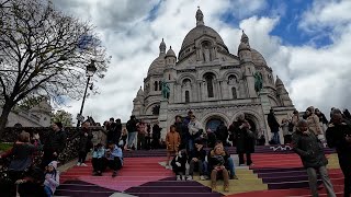 White Church in Paris  Basilique du SacréCœur de Montmartre 🇫🇷 [upl. by Onin]