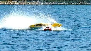 BRUTAL COLLISION RC POWERBOAT SPEEDBOAT CRASH AT 150 KMH 94 MPH INCREDIBLE INCIDENT [upl. by Pinchas332]