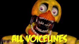 Withered Chica  All Voicelines with Subtitles  Ultimate Custom Night [upl. by Irreg]