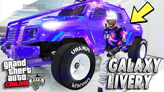 GTA 5 Online Galaxy Livery Merge Glitch Car to Car Merge F1 Wheels Any Car GTA 5 Glitches [upl. by Crompton145]