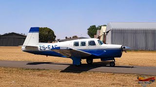 Mooney M20 departing Springs Aerodome FASI [upl. by Siri]