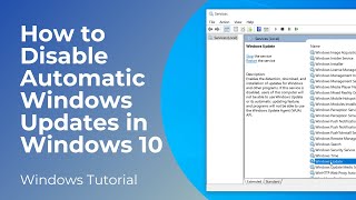 How to Disable Windows Automatic Updates in Windows 10 Permanently 2024 [upl. by Ranna862]