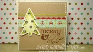 Christmas 2010  Card No2 Merry amp Bright Square 4quot x 4quot [upl. by Inverson]