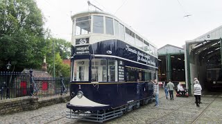 National Tramway Museum Crich Trams In Action On The Depot Fan [upl. by Fellner]