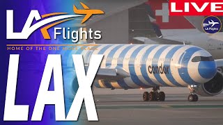 🔴LIVE LAX Airport Action  LAX Plane Spotting [upl. by Wohlen]