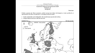 Simulare BAC Geografie 2024  Rezolvare subiect [upl. by Renat]