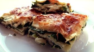 Türkisches Börek Rezept  Shafskäse und Spinat [upl. by Amadus348]