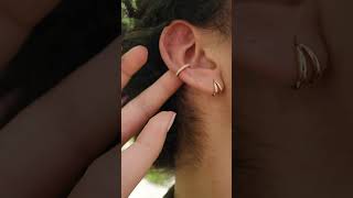 New Ear Cuffs  How to Put Them On 💅👂 earcuff earrings jewelry [upl. by Essam]