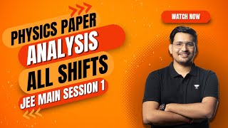 Physics Paper Analysis  JEE Main Session 1  RY Sir  JEE Centres [upl. by Bessy]