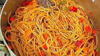 How To Make Spaghetti Jollof The best recipe for Nigerian pasta [upl. by Nayek]