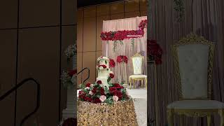 Beautiful 3 Tiered Wedding Cake with Deep Red Roses [upl. by Ciprian797]