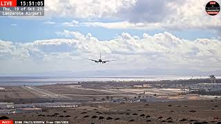 Hard Landing at Arrecife Lanzarote Canary islands Ryanair Boeing 737 MAX 8200 from Cologne [upl. by Arocet722]