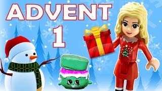 Toy Advent Calendar Day 1   Shopkins LEGO Friends Play Doh Minions My Little Pony Disney Princess [upl. by Adnarem]