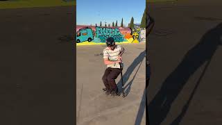 Barspin to Flip flip Flat ‼️😼 scooter trick shorts [upl. by Kcirej]