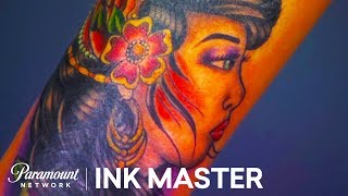 Tattoo Nightmares Caliente Cover Up  Ink Master [upl. by Ainavi54]