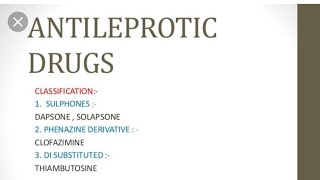 Antileprosy Drugs Dapsone pharmacology Rifampicin pharmacology ClofazimineEthambutol [upl. by Chuu]