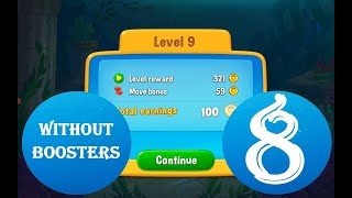 Fishdom Level 8  12 moves 2022 HD solution of Level 8 FishdomNo Boosters [upl. by Anirtep]