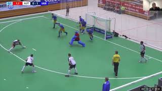 Indoorhockey zaalhockey Strafcorner varianten rechts voorbeelden [upl. by Karlan771]